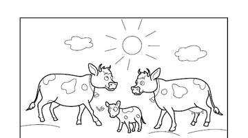 Cow Colouring Picture | Free Colouring Book for Children