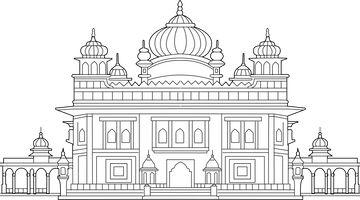 Golden Temple Colouring Page | Free Colouring Book for Children