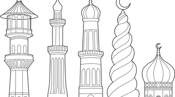 Minaret Colouring Page | Free Colouring Book for Children