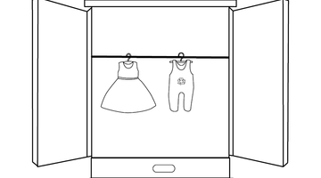 WARDROBE COLOURING IMAGE | Free Colouring Book for Children