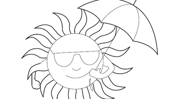 Free Printable Sun Colouring Image | Free Colouring Book for Children