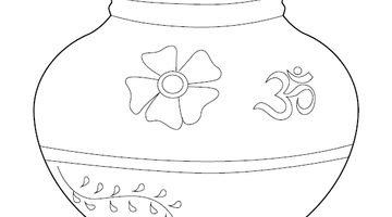 Pot Colouring Image | Free Colouring Book for Children