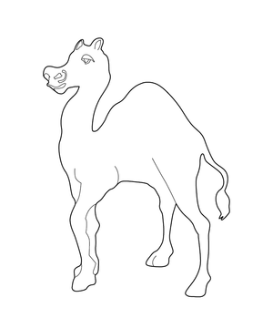 CAMEL COLOURING IMAGE | Free Colouring Book for Children