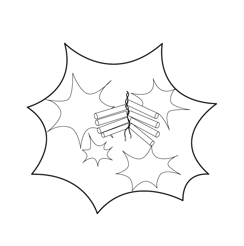 FREE PRINTABLE FIRE CRACKER COLOURING PICTURE | Free Colouring