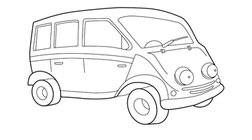 FREE PRINTABLE VAN COLOURING IMAGE | Free Colouring Book for Children