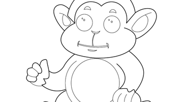 MONKEY COLOURING PICTURE FOR KIDS | Free Colouring Book for Children