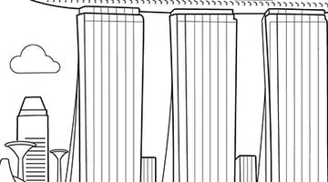 Marina Bay Sands Colouring Page