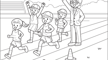 School Sports Colouring Page | Free Colouring Book for Children