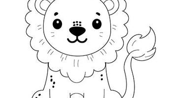 Crowned Lion Colouring Page