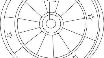 Spinning Wheel Colouring Page | Free Colouring Book for Children