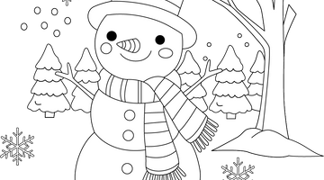 Printable Snowman Colouring Page | Free Colouring Book for Children