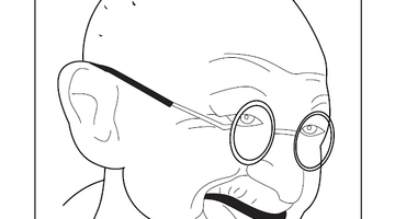 Gandhiji Colouring Picture | Free Colouring Book for Children