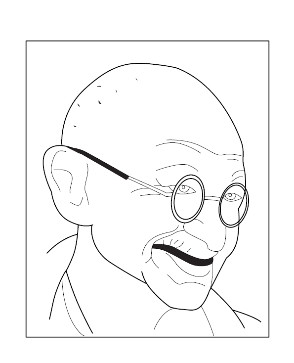 Gandhi jayanti coloring page | Children sketch, Coloring pages, Pencil  sketch images
