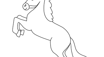 HORSE COLOURING IMAGE | Free Colouring Book for Children