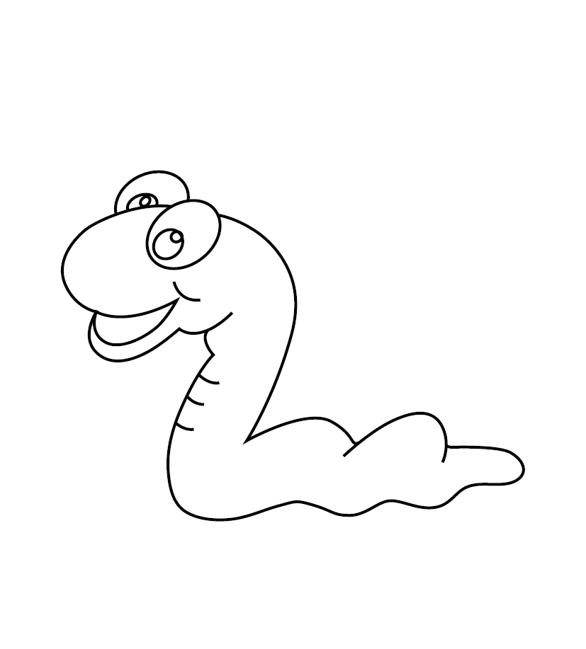 SNAKE COLOURING PICTURE FOR KIDS | Free Colouring Book for Children ...