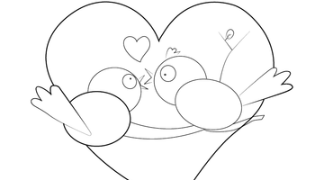 VALENTINE HEART SHAPE PICTURE | Free Colouring Book for Children