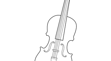 VIOLIN COLOURING IMAGE FOR KIDS | Free Colouring Book for Children