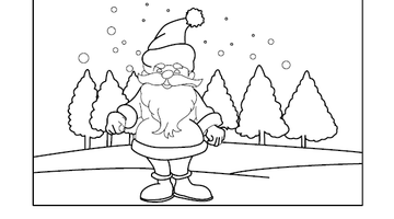 Santa Claus Colouring Picture | Free Colouring Book for Children