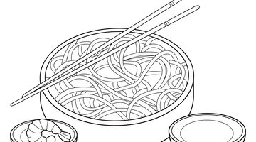 Chinese Dumpling Colouring Page | Free Colouring Book for Children