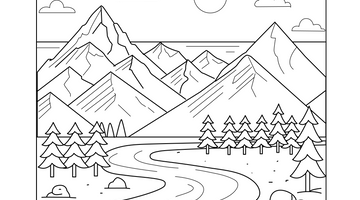 Printable Himalaya Colouring Page | Free Colouring Book for Children