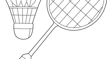 Badminton Racket Colouring Page | Free Colouring Book for Children