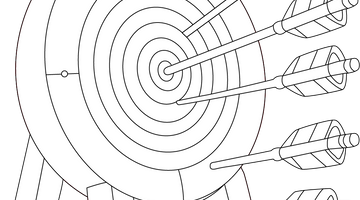 Archery Board Colouring Page | Free Colouring Book for Children