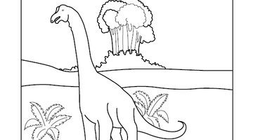 Dinosaur Colouring Image | Free Colouring Book for Children
