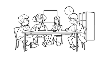 Classroom Discussion Colouring Page | Free Colouring Book for Children