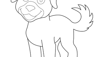 DOG COLOURING PICTURE FOR KIDS | Free Colouring Book for Children