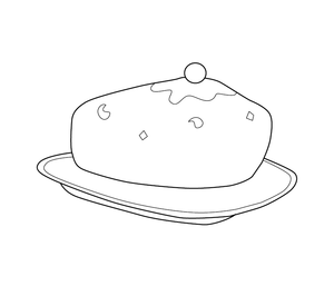 FREE PRINTABLE COLOURING IMAGE OF CAKE | Free Colouring Book for Children