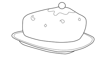 FREE PRINTABLE COLOURING IMAGE OF CAKE | Free Colouring Book for Children