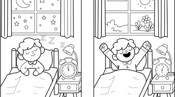 Sleep Hygiene Colouring Page | Free Colouring Book for Children