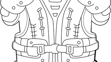 Shoulder Pad Colouring Page | Free Colouring Book for Children