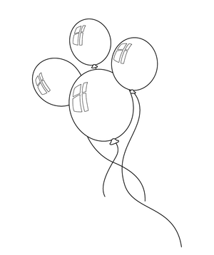 BALLOON COLOURING PICTURE | Free Colouring Book for Children