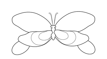 FREE EASY BUTTERFLY COLOURING PICTURE FOR KIDS | Free Colouring Book for Children
