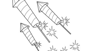 FREE PRINTABLE FIRE CRACKER COLOURING PAGE FOR KIDS | Free Colouring Book for Children
