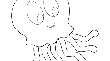JELLY FISH COLOURING PICTURE | Free Colouring Book for Children