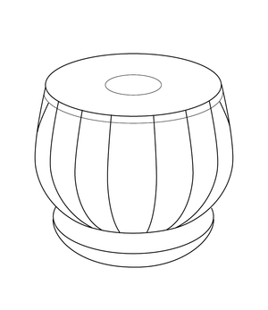 TABLA COLOURING PICTURE | Free Colouring Book for Children