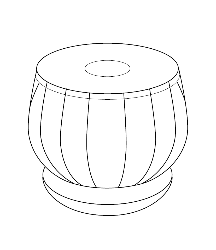Drum Clipart Tabla - Tabla Drawing - Free Transparent PNG Clipart Images  Download