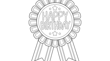 Birthday Badges and Sashes Colouring Sheet | Free Colouring Book for Children