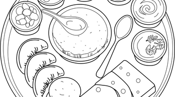 Indian Food Colouring Page | Free Colouring Book for Children