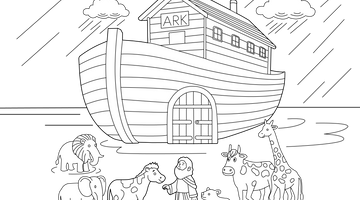 Noah’s Ark Colouring Page | Free Colouring Book for Children