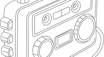 Walkman Colouring Page | Free Colouring Book for Children