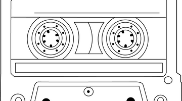 Audio Cassette Colouring Page | Free Colouring Book for Children