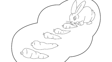 Rabbit Colouring Image | Free Colouring Book for Children