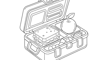 Lunchbox Colouring Image | Free Colouring Book for Children