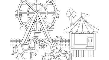 Circus Carnivals and Games Colouring Page | Free Colouring Book for Children