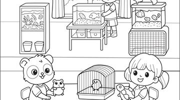 Classroom Pet Colouring Page | Free Colouring Book for Children