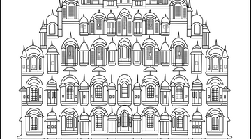 Hawa Mahal Colouring Page | Free Colouring Book for Children