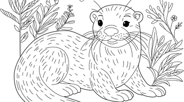 River Otter Colouring Page | Free Colouring Book for Children